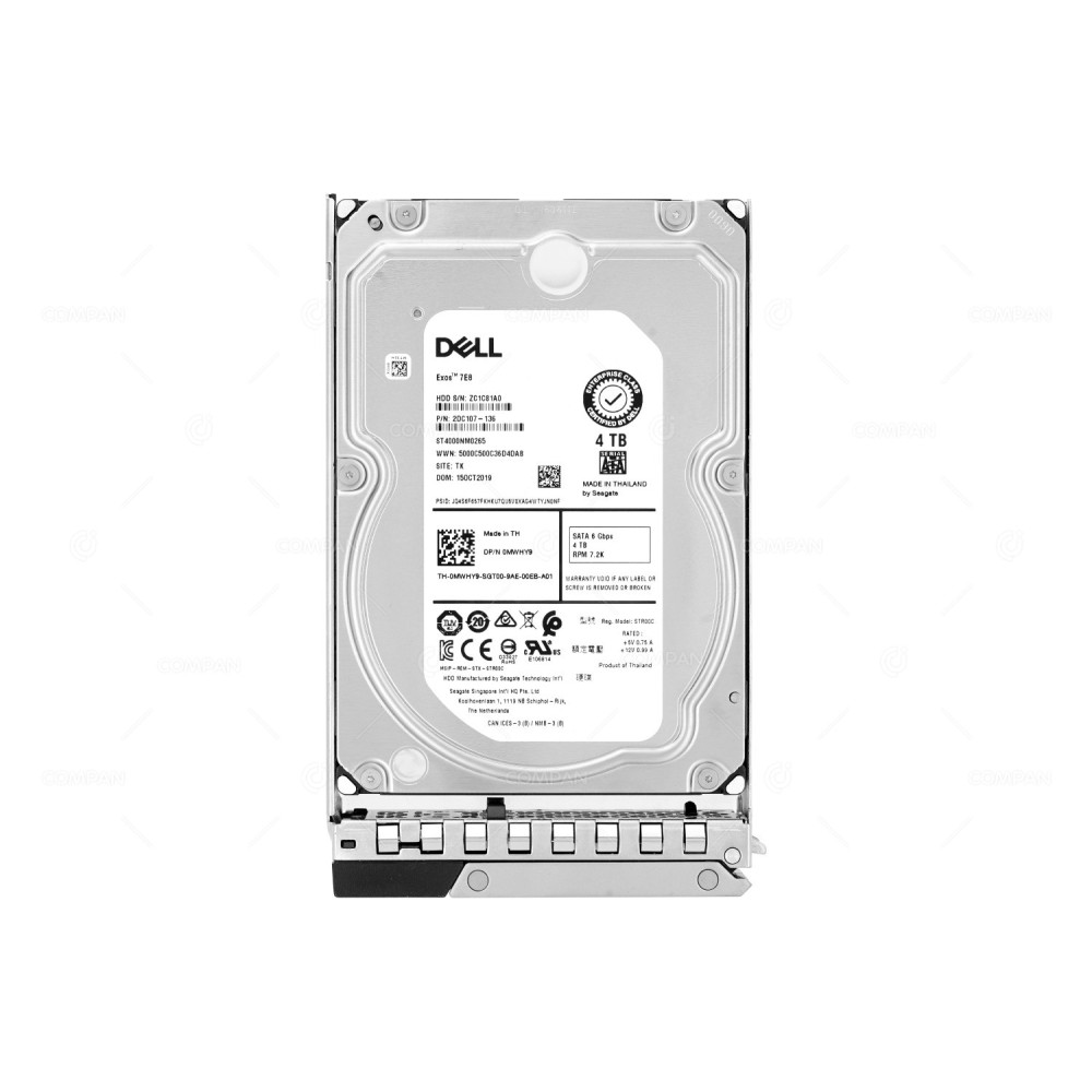 MWHY9 G14 DELL HDD 4TB 7.2K SATA 6G 3.5" LFF FOR DELL POWEREDGE G14